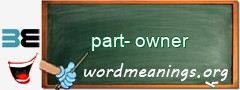 WordMeaning blackboard for part-owner